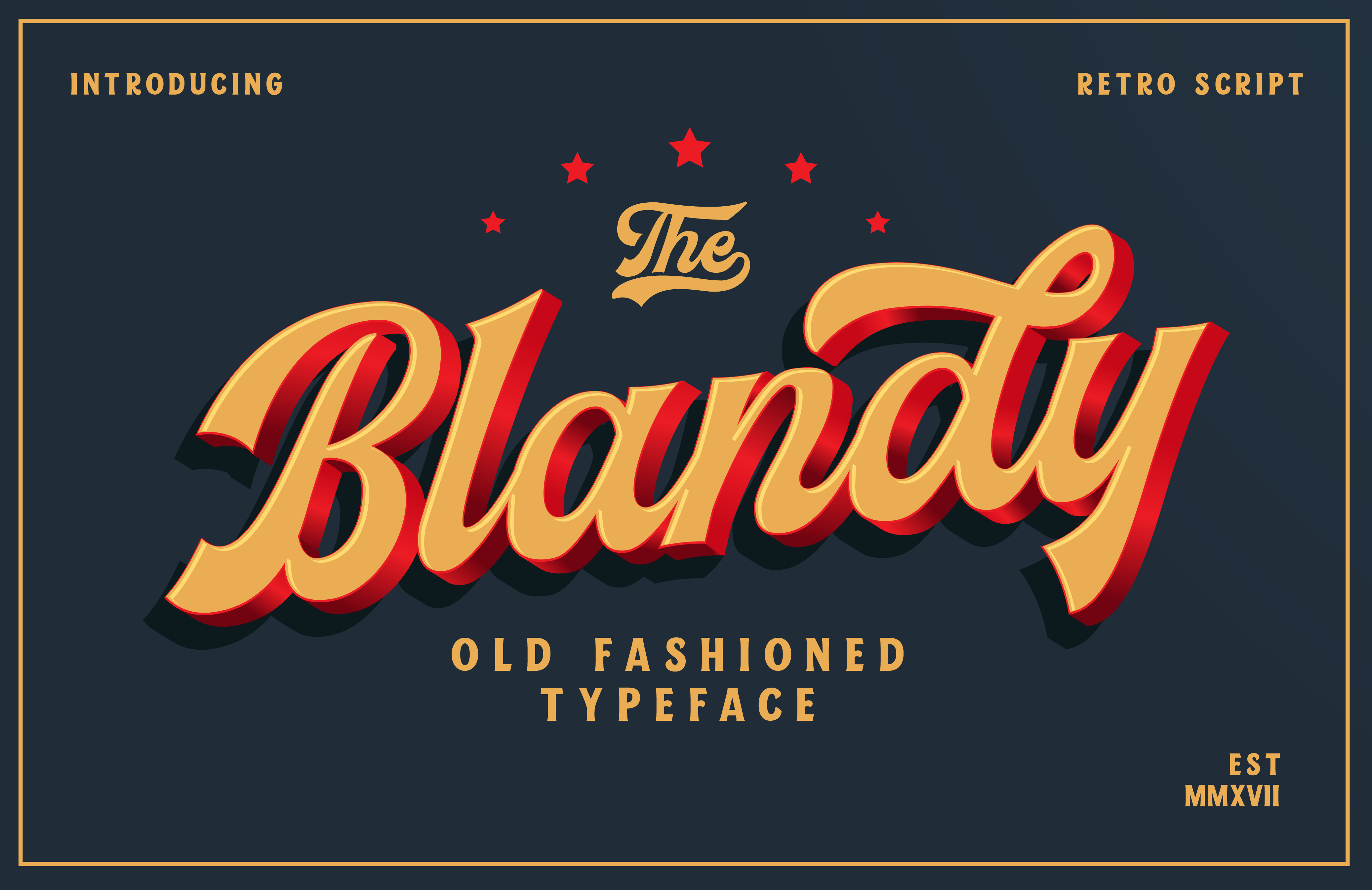 Blandy Font: Vintage Sports Style for Bold Designs