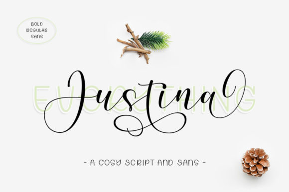 Justina Duo: Where Modern Sans-Serif Meets Elegant Script