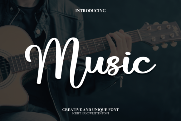 Music and This is a sweet, romantic, and beautiful script font