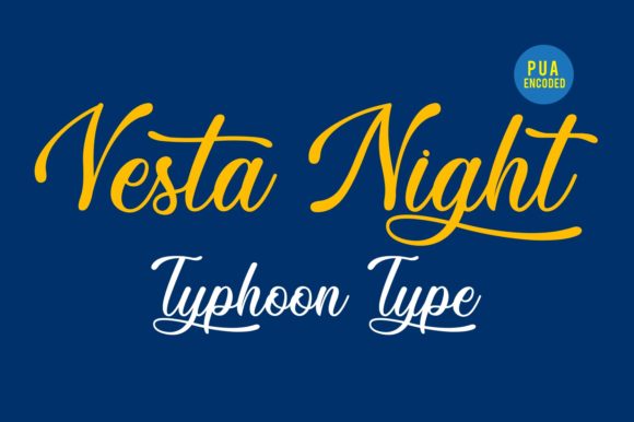 Vesta Night: Elevating Digital and Print Design with Advanced Script Typography